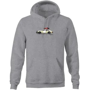 3XL Grey Marle Porsche Safari - Pocket Hoodie Sweatshirt - WAREHOUSE