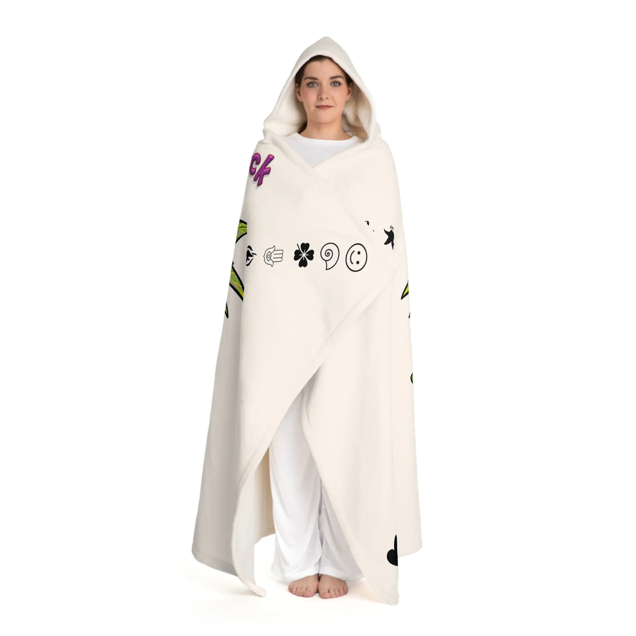 A Hooded Sherpa Fleece Blanket - TrainWreck