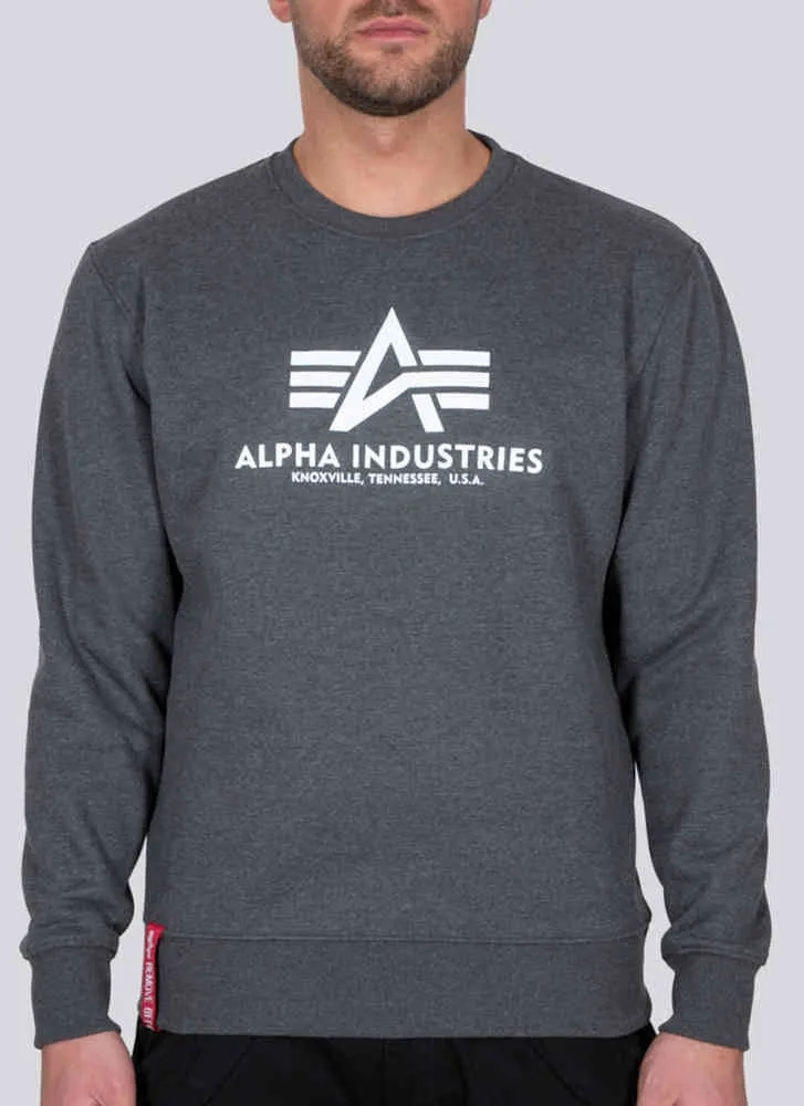 Alpha Industries Basic Sweatshirt, Melange Gray