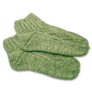 Aran Knit Socks- Green