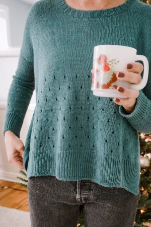 Baby Alpaca Pullover Sweater in Teal - Pre-Order 2/30