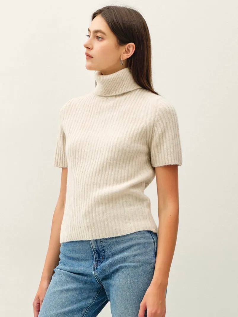 Chunky Ribbed Turtleneck Sweater