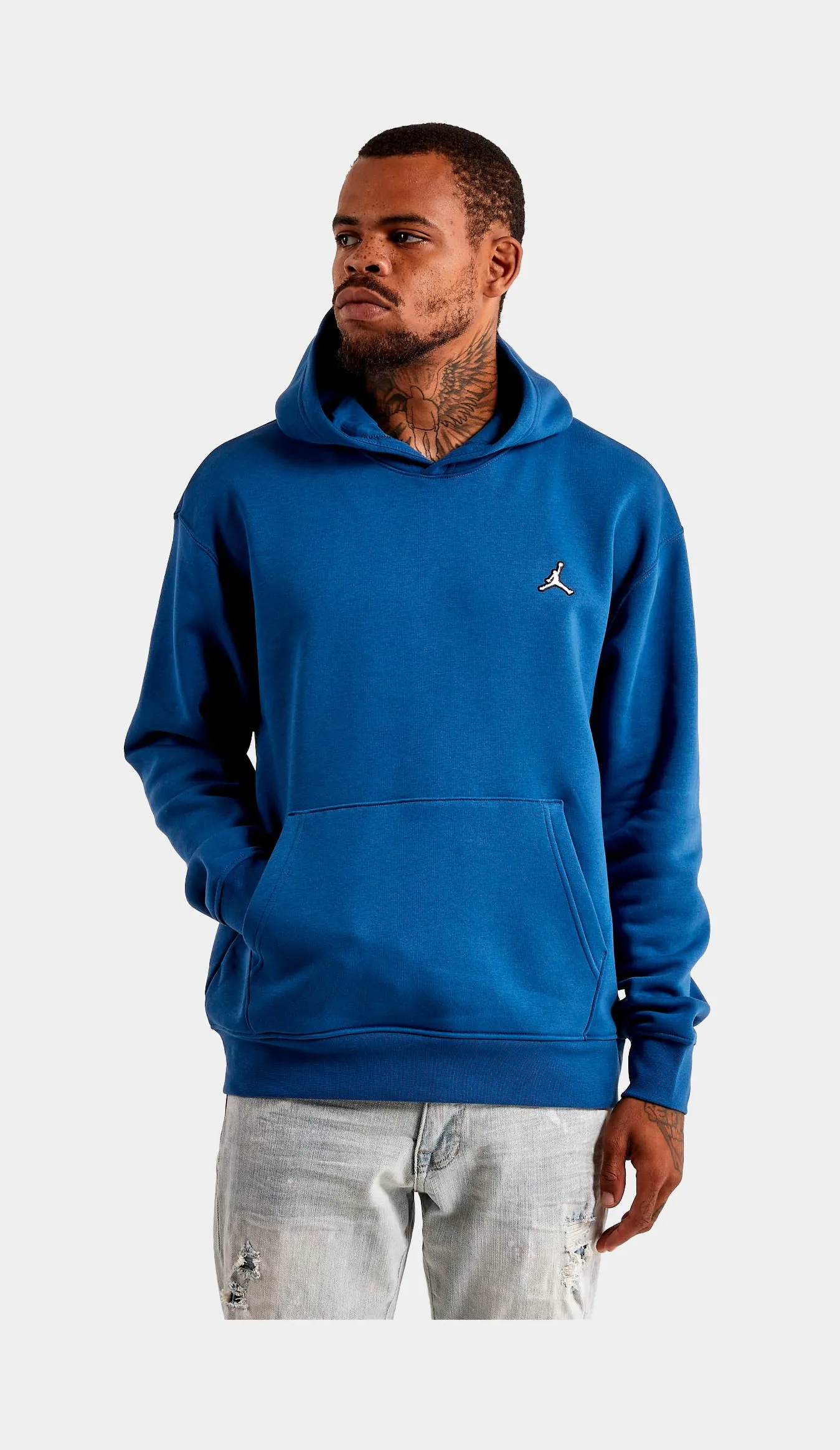 Essentials Fleece Pullover Hoodie Mens Hoodie (Blue)