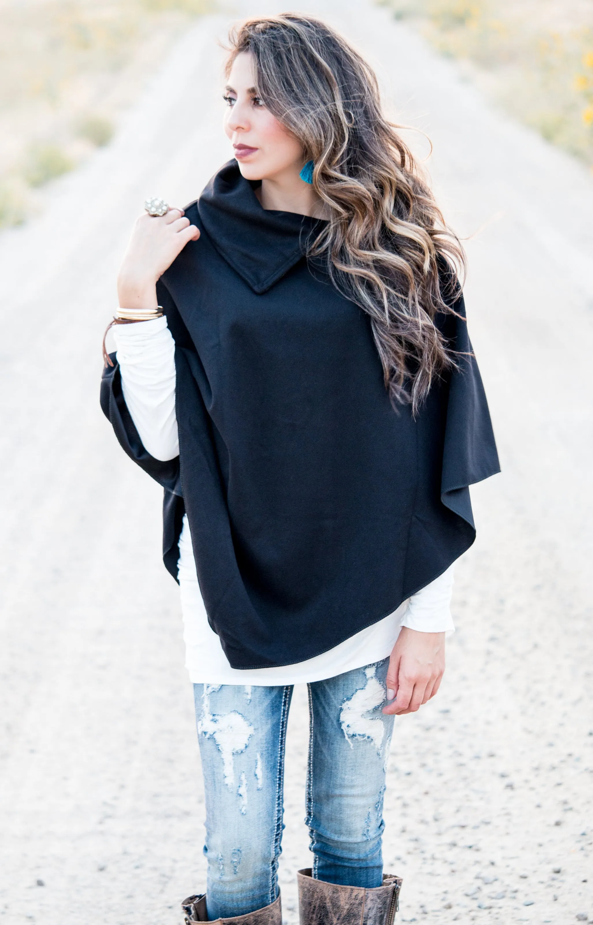 Fleece Poncho