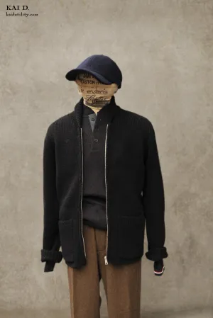 'Folk' Merino Wool Zip Jacket - 3 (NO RETURN)