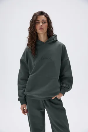 Freehand Oversized Hoodie - Mineral Green