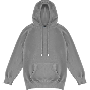 Heather Grey Mens Knit Pullover Hoodie Sweater