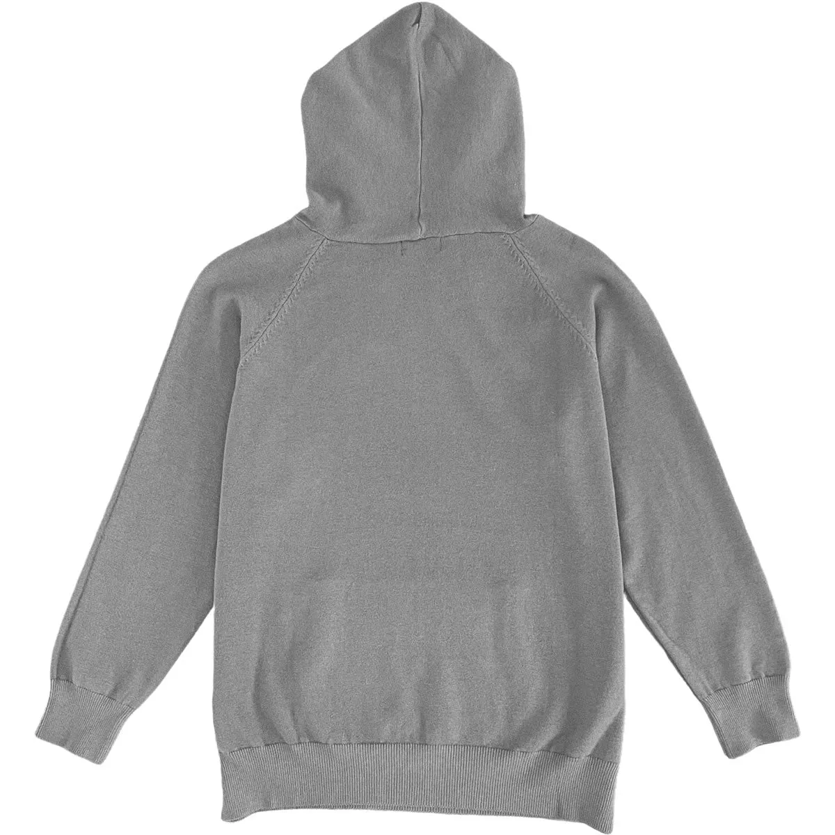 Heather Grey Mens Knit Pullover Hoodie Sweater