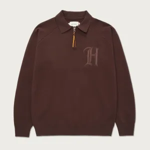 Honor The Gift Zip Henley Brown