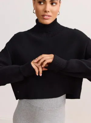 Lune Olly Cropped Turtleneck Sweater