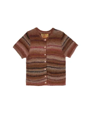 Madera Knit Short Sleeve Sweater - Brown