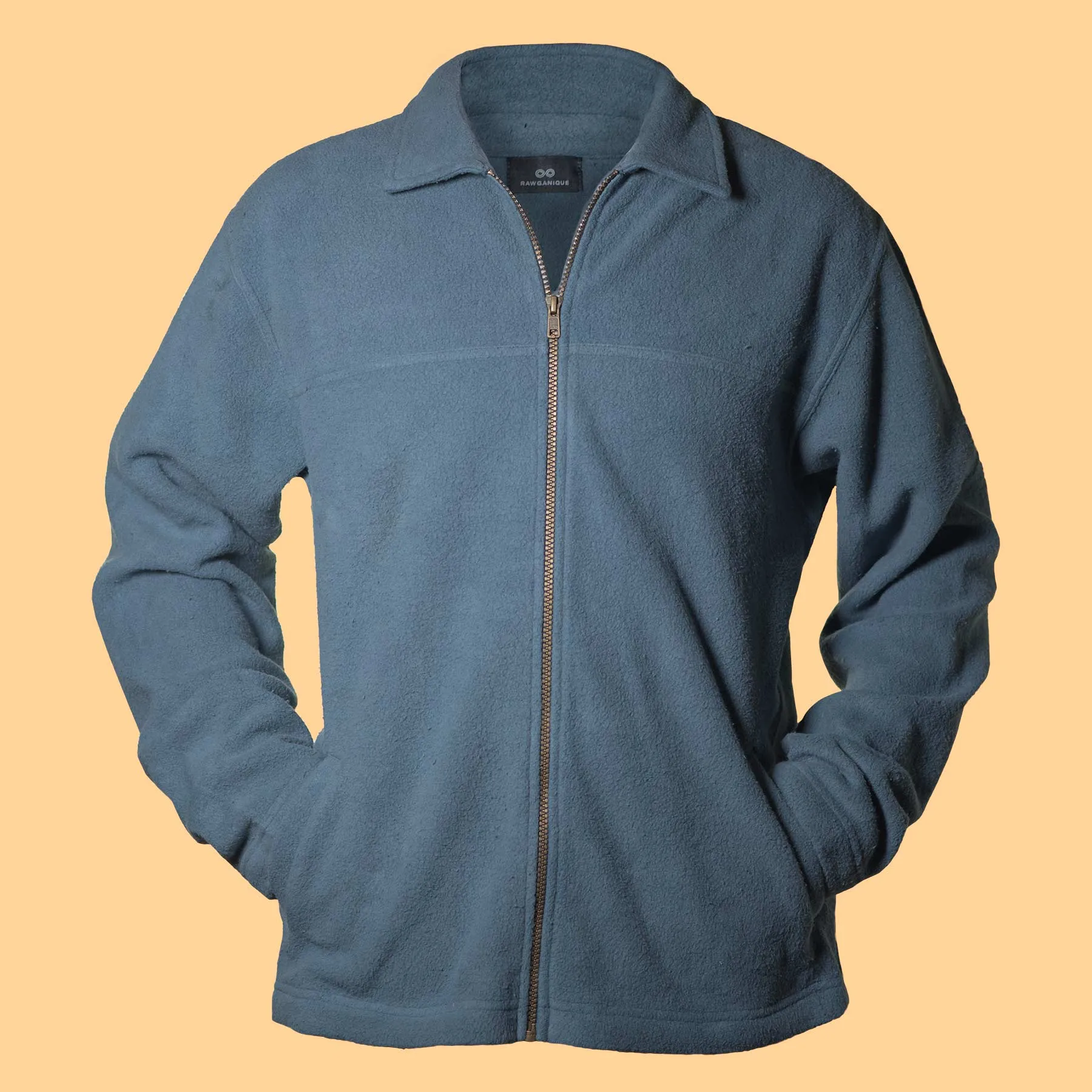 MAGIC MOUNTAIN 100% Organic Cotton Fleece Zippered Collar Jacket (Unisex)