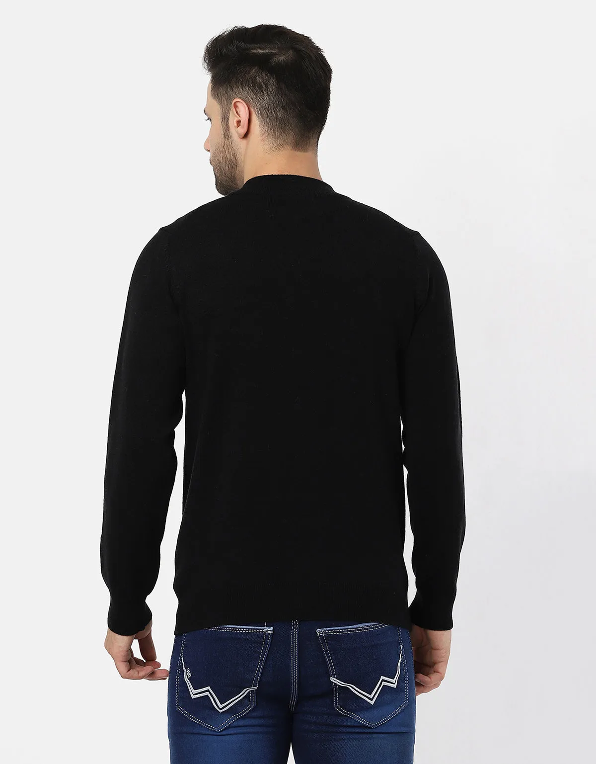 Men Knitted T-Neck Sweater