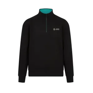 Mercedes AMG Petronas F1 1/4 Zip Sweatshirt- Black