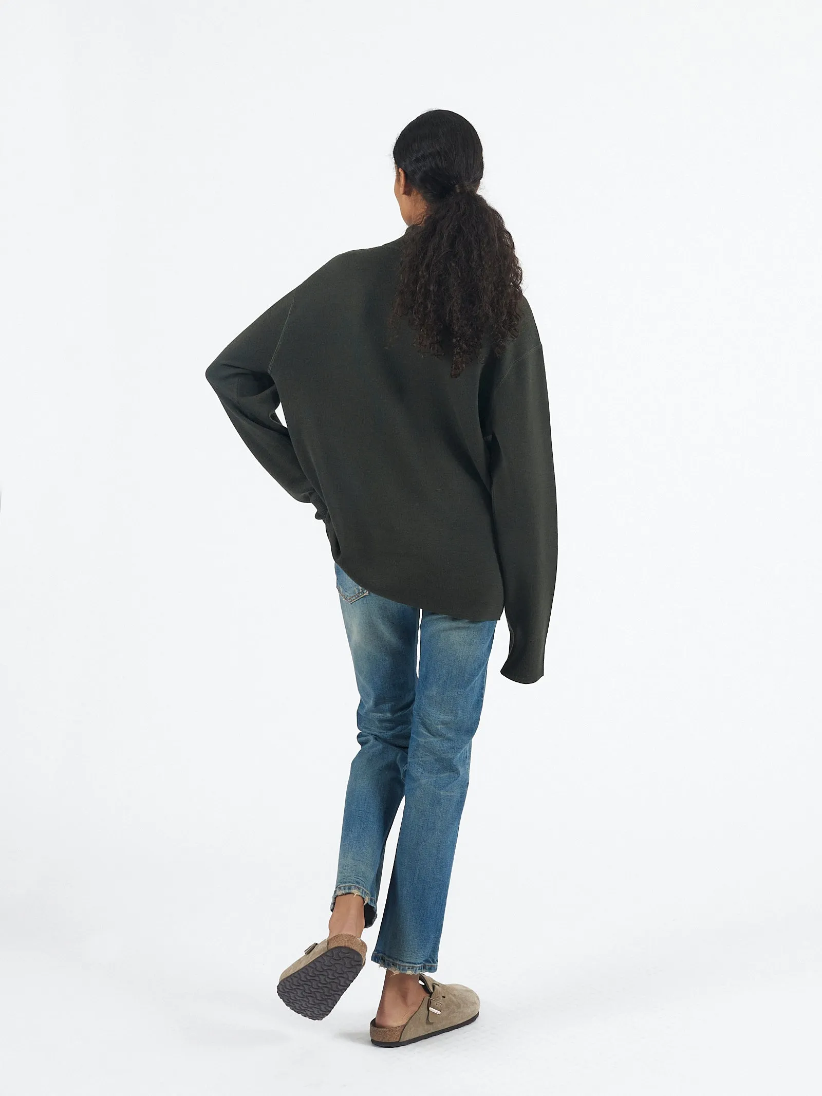 Merino Mockneck L/S in Army