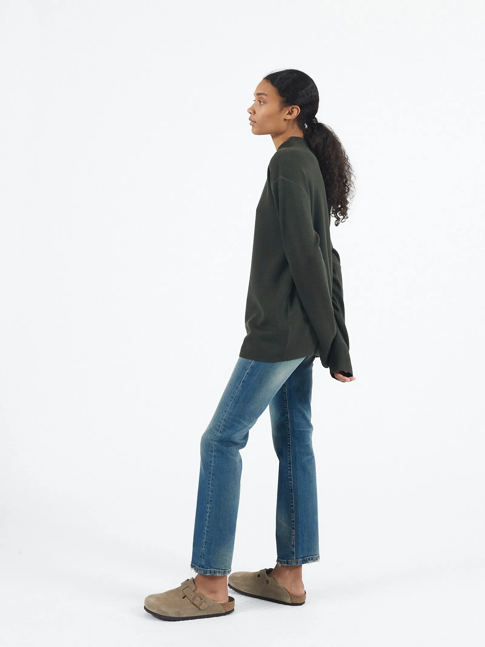 Merino Mockneck L/S in Army