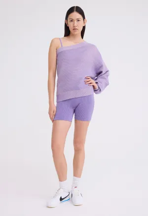 NAGNATA Organic Asym Sweater - Iris Purple