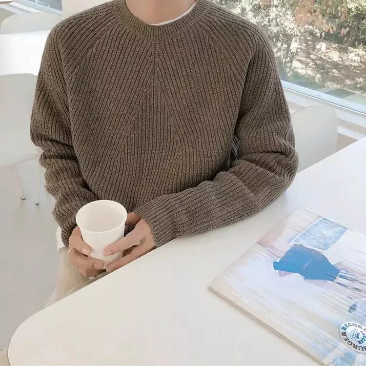 Round Collar Knit Sweater