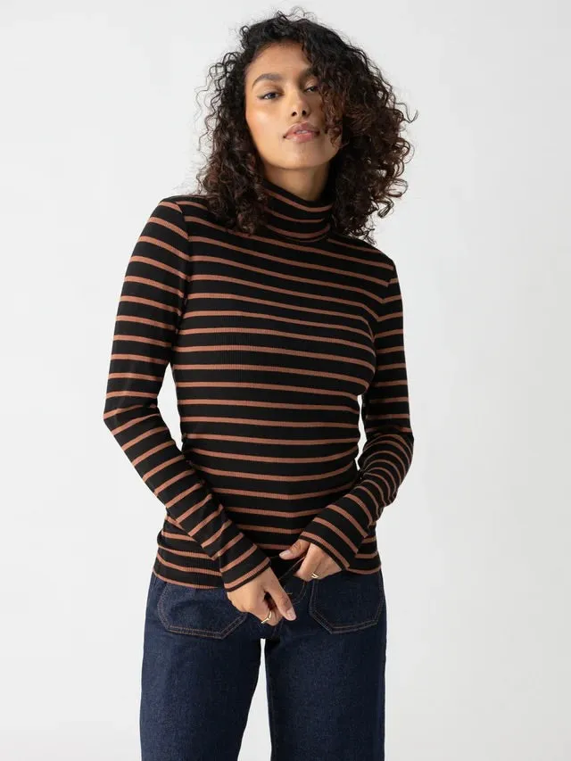 {Sanctuary} Essential Stripe Turtleneck