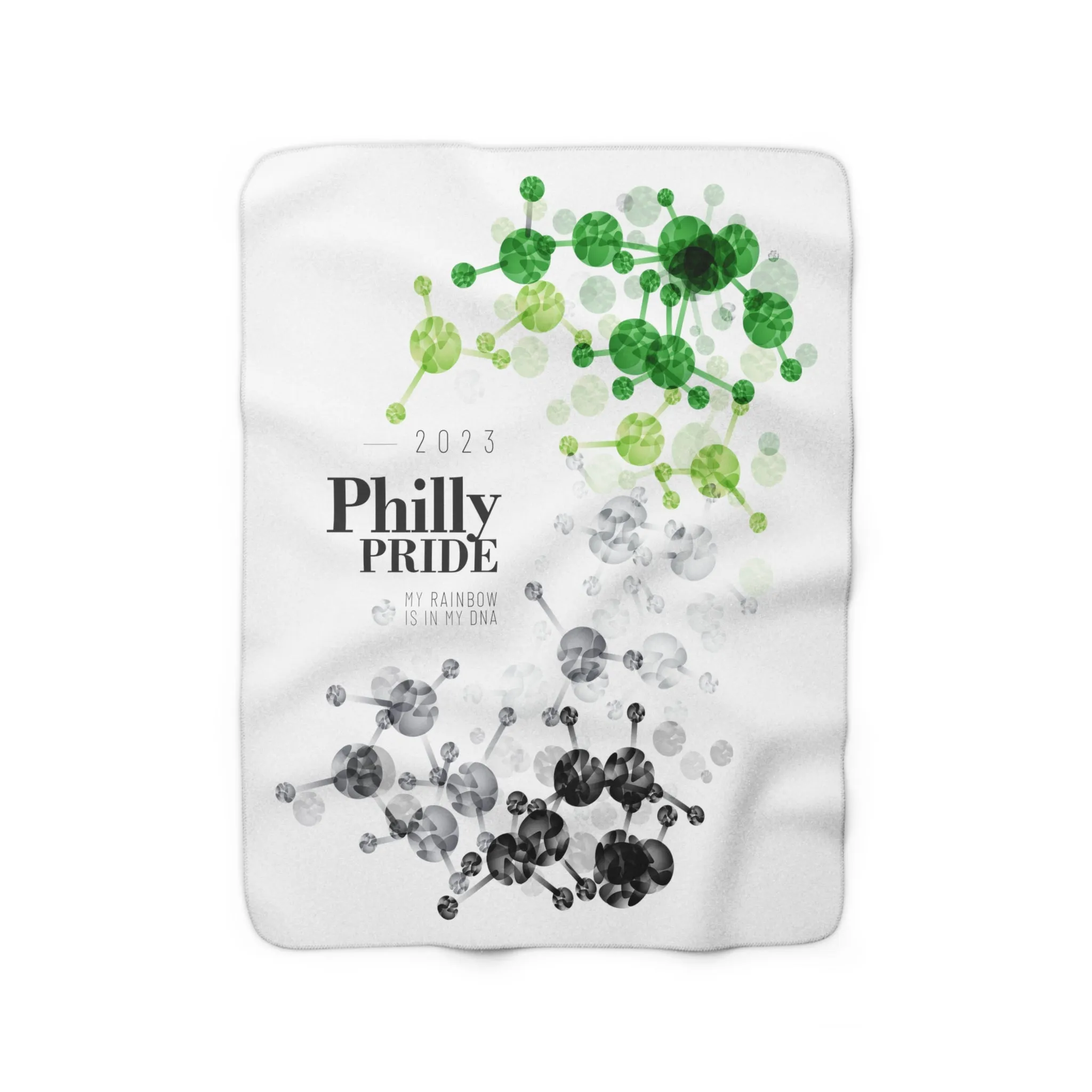 SHAVA CO Aromantic Flag 2023 Pride, Philly Sherpa Fleece Blanket - My Rainbow Is In My DNA