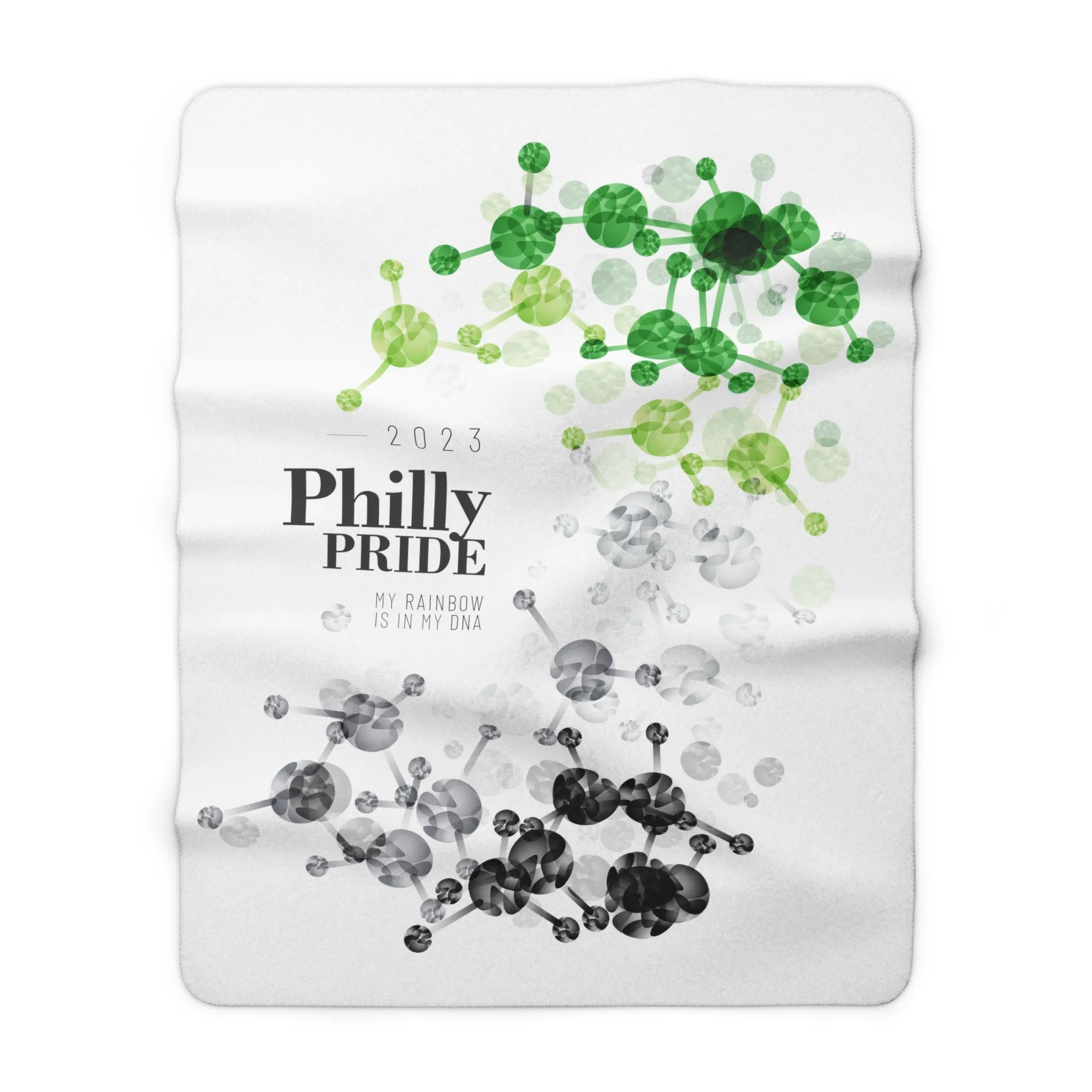 SHAVA CO Aromantic Flag 2023 Pride, Philly Sherpa Fleece Blanket - My Rainbow Is In My DNA