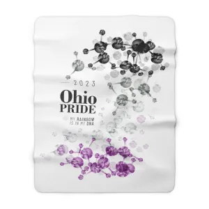 SHAVA CO Asexual Flag 2023 Pride, Ohio Sherpa Fleece Blanket - My Rainbow Is In My DNA