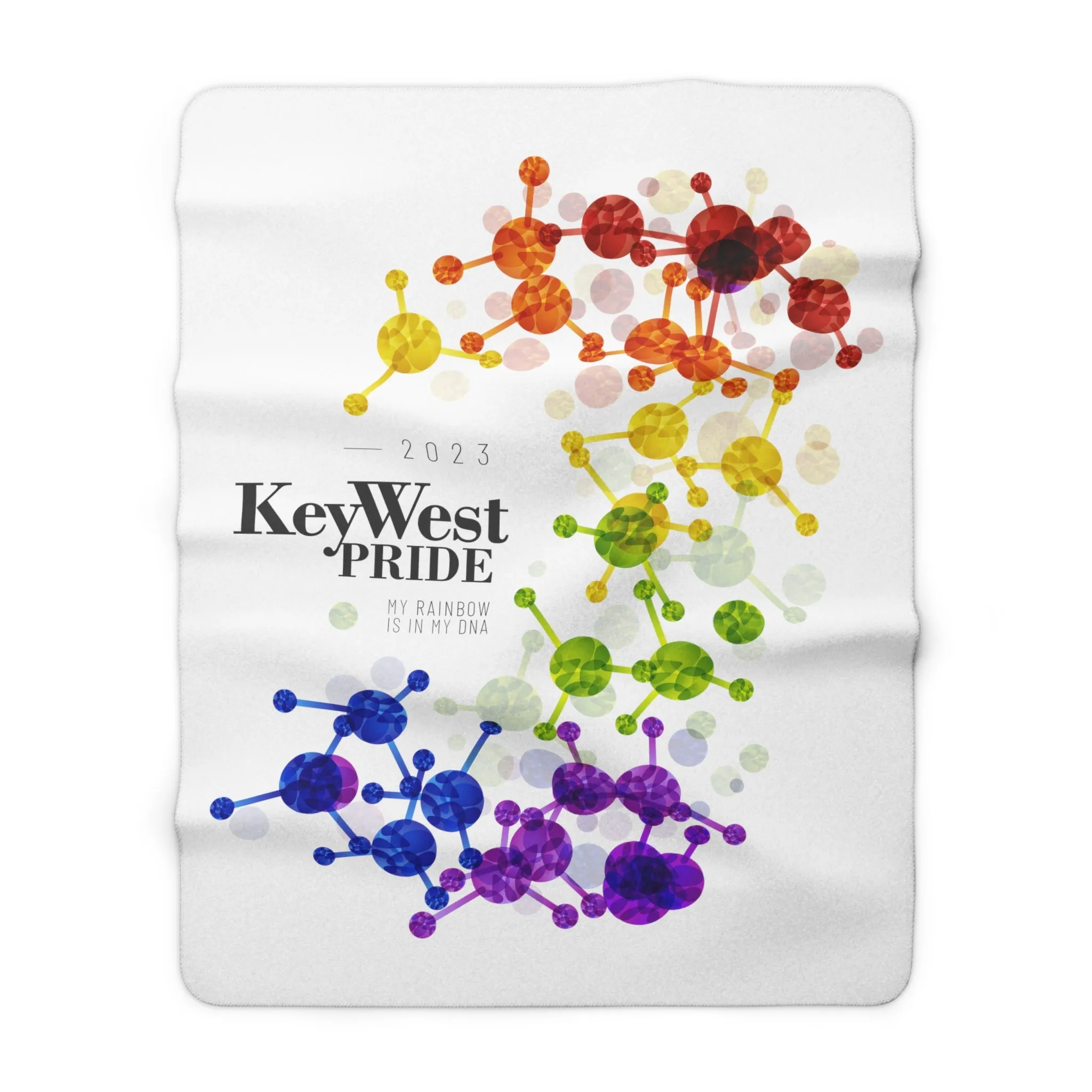 SHAVA CO Rainbow Flag 2023 Pride, Key West Sherpa Fleece Blanket - My Rainbow Is In My DNA