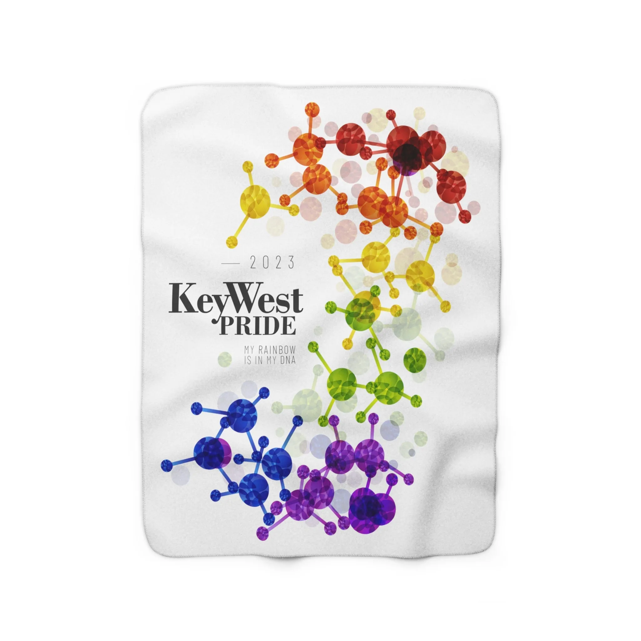 SHAVA CO Rainbow Flag 2023 Pride, Key West Sherpa Fleece Blanket - My Rainbow Is In My DNA