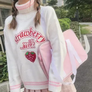 Strawberry Milk Knit Sweater