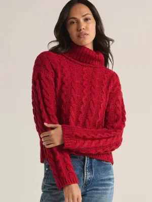 Tied To You Sweater Haute Red by Z Supply