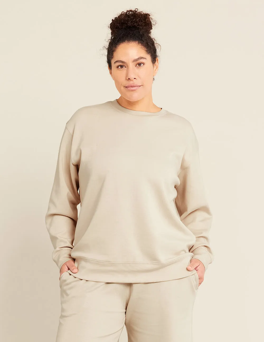 Unisex Crew Neck Sweater - Sand