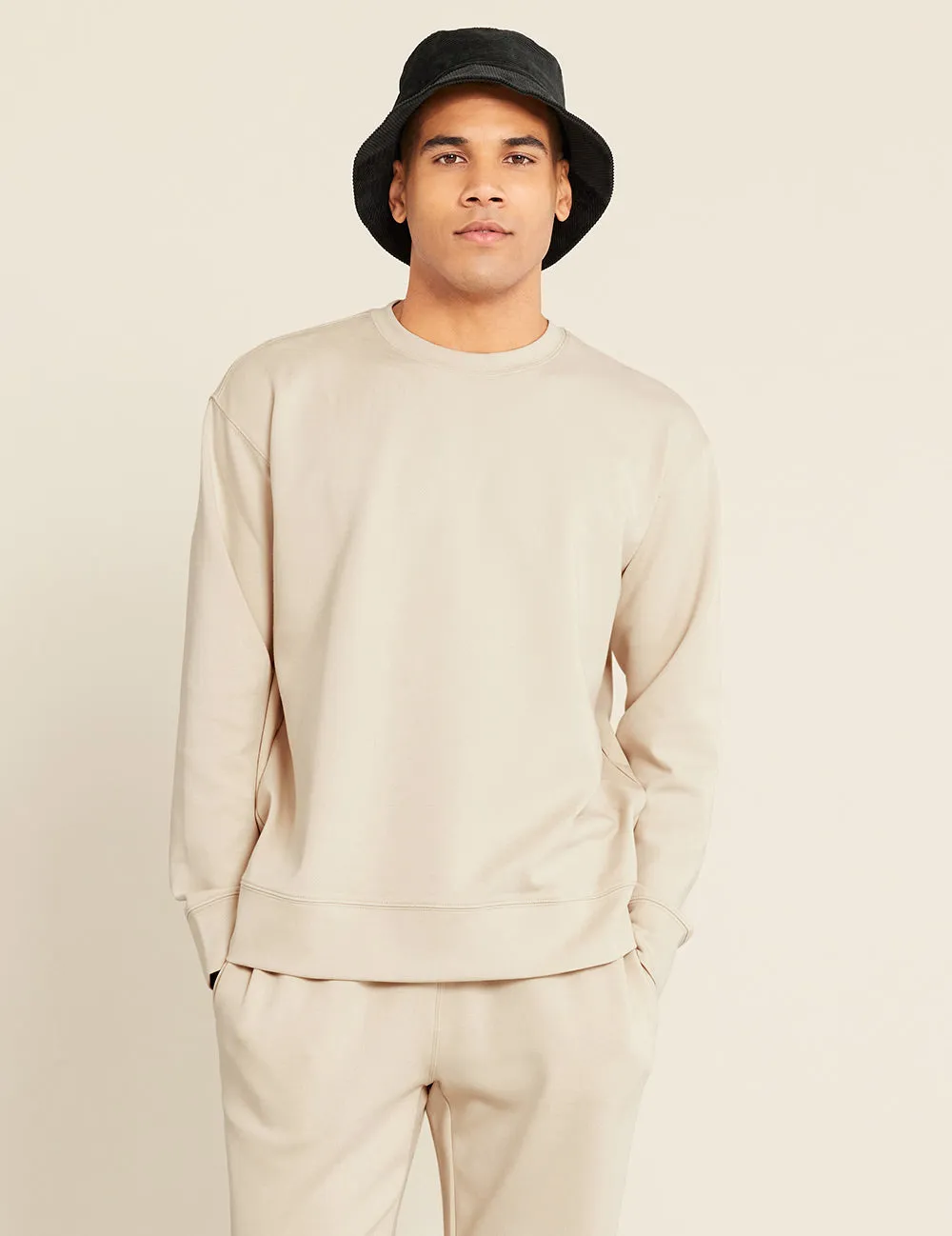 Unisex Crew Neck Sweater - Sand