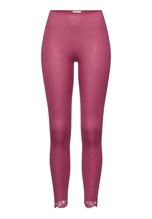 Woolen Lace Leggings | Rose Wine 70910-2414